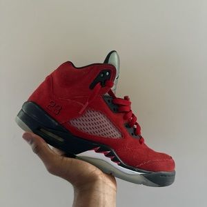 Jordan 5 Raging Bull, fairly worn, original box